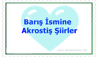 barış akrostiş şiirleri