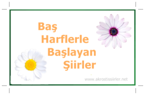 baş harflerden oluşan şiirler