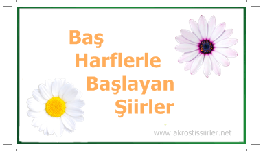 baş harflerden oluşan şiirler