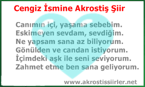 cengiz ismine akrostiş şiir