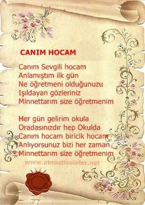 Canım Hocam Akrostiş Şiir