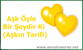 Aşk Öyle Bir Şeydir Ki (Aşkın Tarifi) Aşk Yazısı