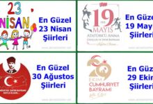 Milli Bayramlar İle İlgili Şiirler (23 Nisan, 19 Mayıs, 30 Ağustos, 29 Ekim)